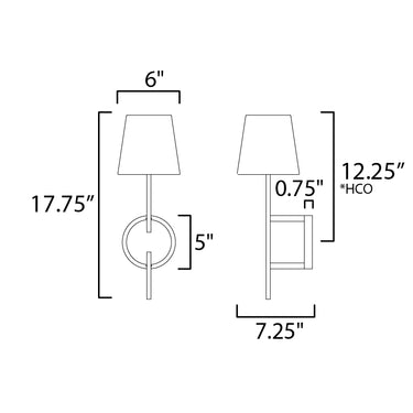 Maxim Lighting Paoli Sconce Charcoal Bronze