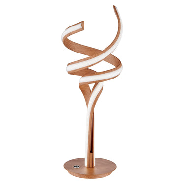Finesse Decor Munich Wood Table Lamp LED Strip & Touch Dimmer