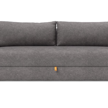Innovation Living Tripi queen-size sofa bed with hidden storage and Pocket Spring Dual mattress in Avella Warm Grey fabric