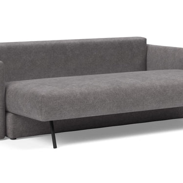 Space-saving Tripi queen sofa bed with storage compartment and feather-mix cushions by Innovation Living in Warm Grey