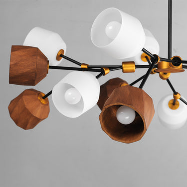 Maxim Lighting Akimbo 16-Light Pendant w LED Bulbs Dark Bronze/Antique Brass