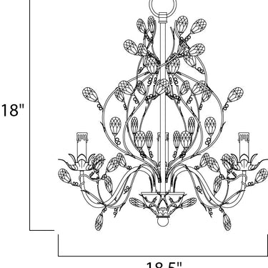 Maxim Lighting Elegante 3-Light Chandelier Etruscan Gold