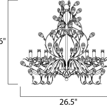 Maxim Lighting Elegante 6-Light Chandelier Oil Rubbed Bronze