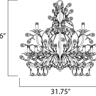 Maxim Lighting Elegante 9-Light Chandelier Etruscan Gold