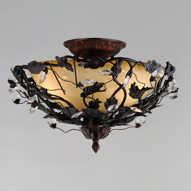 Maxim Lighting Elegante 3-Light Semi-Flush Mount Oil Rubbed Bronze