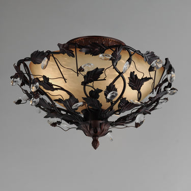 Maxim Lighting Elegante 3-Light Semi-Flush Mount Oil Rubbed Bronze