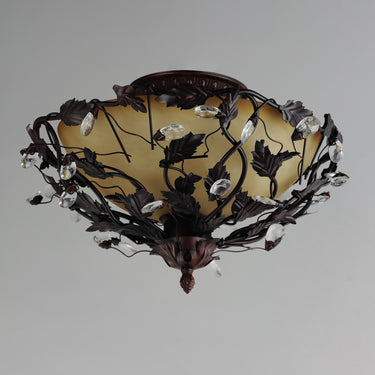 Maxim Lighting Elegante 3-Light Semi-Flush Mount Oil Rubbed Bronze