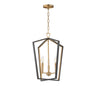 Maxim Lighting Melrose 3-Light Pendant Black/Natural Aged Brass