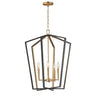 Maxim Lighting Melrose 5-Light Pendant Black/Natural Aged Brass