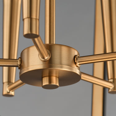 Maxim Lighting Melrose 5-Light Pendant Black/Natural Aged Brass