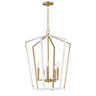 Maxim Lighting Melrose 5-Light Pendant White/Natural Aged Brass