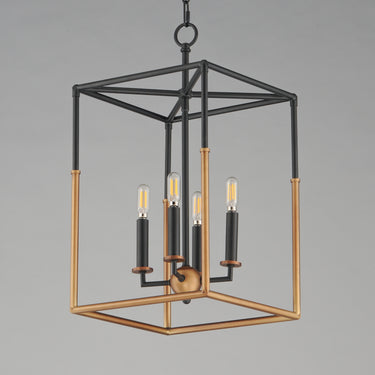 Maxim Lighting Soho 4-Light Pendant Black/Weathered Brass