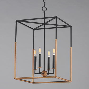 Maxim Lighting Soho 4-Light Large Pendant Black/Weathered Brass