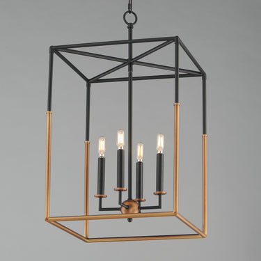 Maxim Lighting Soho 4-Light Large Pendant Black/Weathered Brass