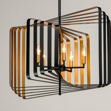 Maxim Lighting Radial 5-Light Pendant Black/Gold