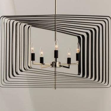 Maxim Lighting Radial 5-Light Pendant Polished Nickel/Black