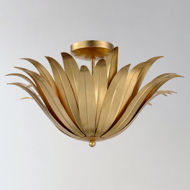 Maxim Lighting Firenze 3-Light Semi-Flush/Pendant Convertible Gold Leaf