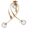 Maxim Lighting Firenze 3-Light Flush Mount Gold Leaf