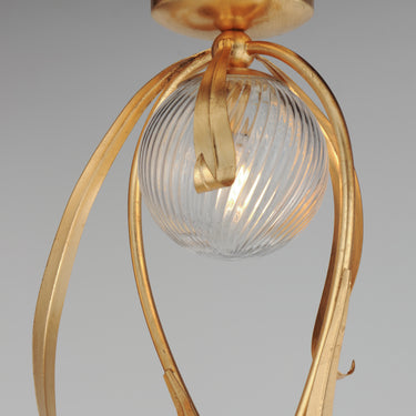 Maxim Lighting Firenze 3-Light Flush Mount Gold Leaf
