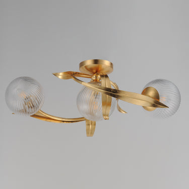 Maxim Lighting Firenze 3-Light Flush Mount Gold Leaf