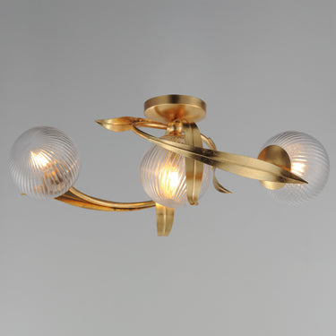 Maxim Lighting Firenze 3-Light Flush Mount Gold Leaf