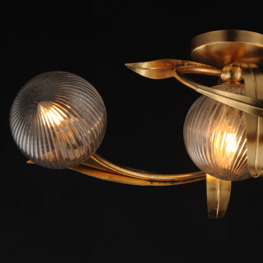 Maxim Lighting Firenze 3-Light Flush Mount Gold Leaf