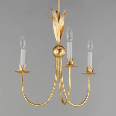 Maxim Lighting Paloma 3-Light Chandelier Gold Leaf