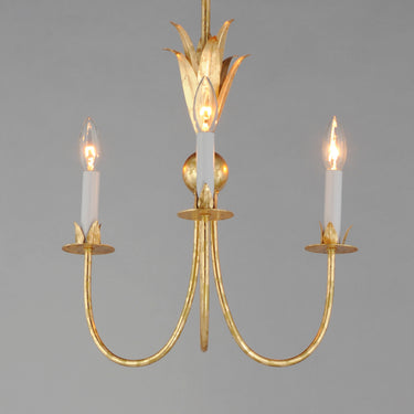 Maxim Lighting Paloma 3-Light Chandelier Gold Leaf