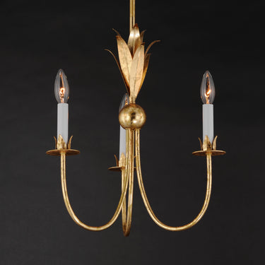 Maxim Lighting Paloma 3-Light Chandelier Gold Leaf