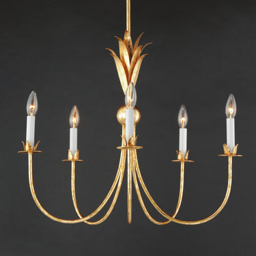Maxim Lighting Paloma 5-Light Chandelier Gold Leaf