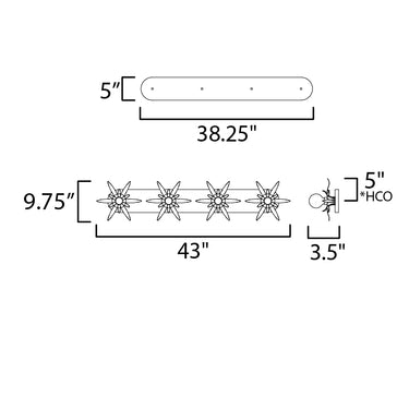 Maxim Lighting Paloma 4-Light Sconce Anthracite