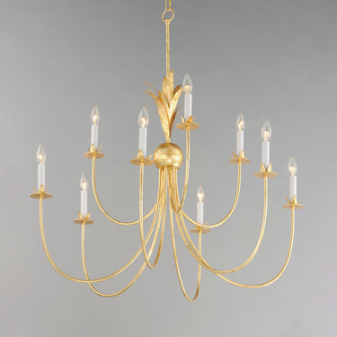 Maxim Lighting Paloma 9-Light Chandelier Gold Leaf