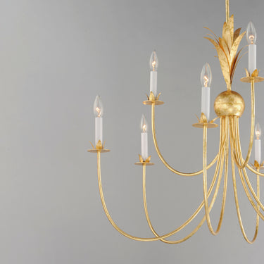 Maxim Lighting Paloma 9-Light Chandelier Gold Leaf