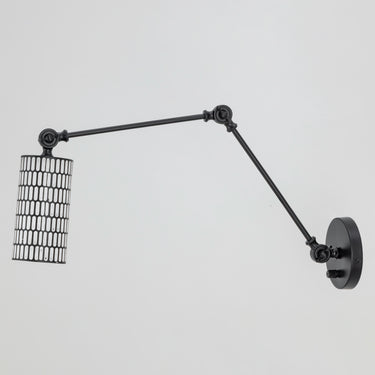 Maxim Lighting Shaka Swing Arm Wall Sconce Black/White