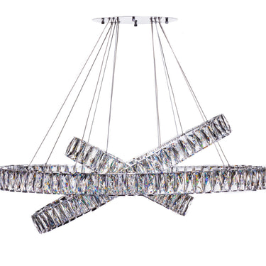 Finesse Decor Crystal Elegance LED Chandelier 3 Ovals