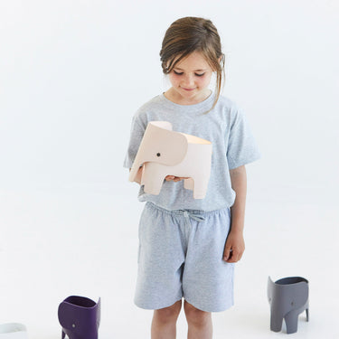 Elephant Night Lamp by EO in Grey, styled with children and other colors – image 2