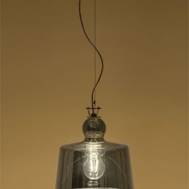 Acquatinta Murano Glass Pendant, Silver Mirror — Produzione Privata, view 2