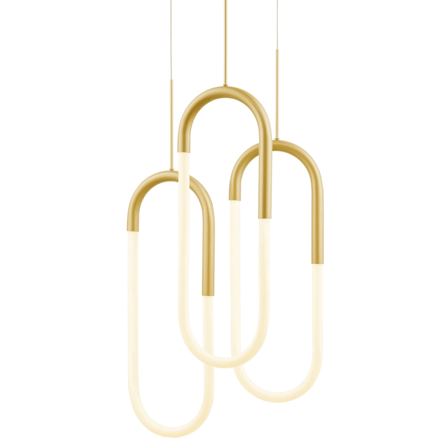 Finesse Decor Three Clips Chandelier in Sandy Gold