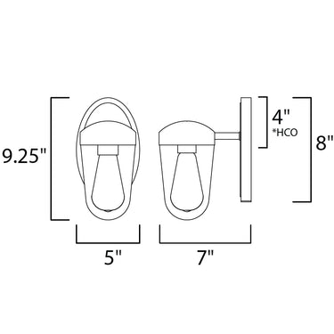 Maxim Lighting Lido Outdoor Wall Sconce Black