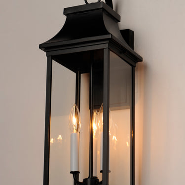 Maxim Lighting Vicksburg 3-Light Large Outdoor Wall Sconce Black