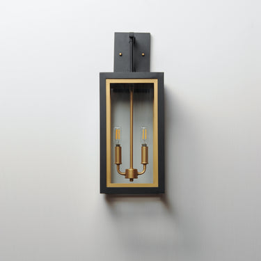 Maxim Lighting Neoclass 2-Light Outdoor Sconce Black/Gold