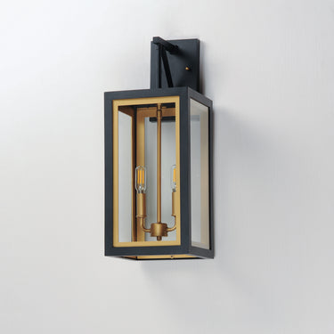Maxim Lighting Neoclass 2-Light Outdoor Sconce Black/Gold