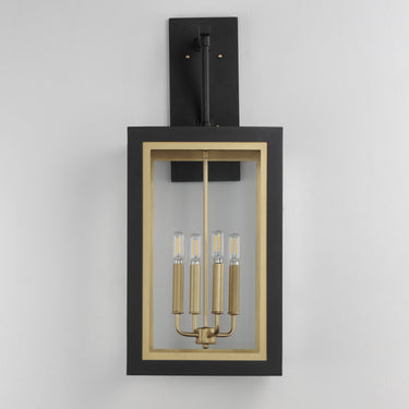 Maxim Lighting Neoclass 4-Light Outdoor Wall Sconce Black/Gold