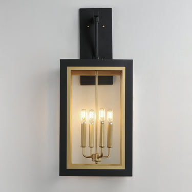 Maxim Lighting Neoclass 4-Light Outdoor Wall Sconce Black/Gold