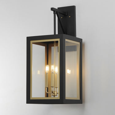 Maxim Lighting Neoclass 4-Light Outdoor Wall Sconce Black/Gold