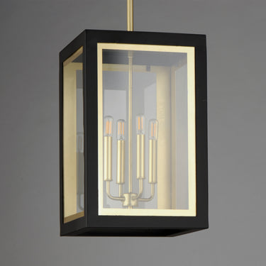 Maxim Lighting Neoclass 4-Light Outdoor Pendant Black/Gold