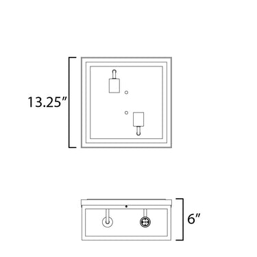 Maxim Lighting Neoclass 2-Light Outdoor Flush Mount Black/Gold