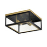 Maxim Lighting Neoclass 2-Light Outdoor Flush Mount Black/Gold