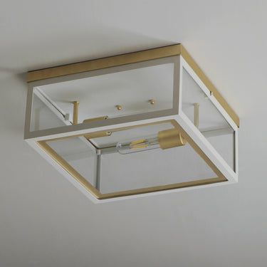 Maxim Lighting Neoclass 2-Light Outdoor Flush Mount White/Gold