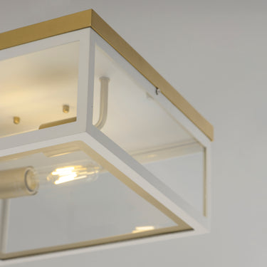 Maxim Lighting Neoclass 2-Light Outdoor Flush Mount White/Gold